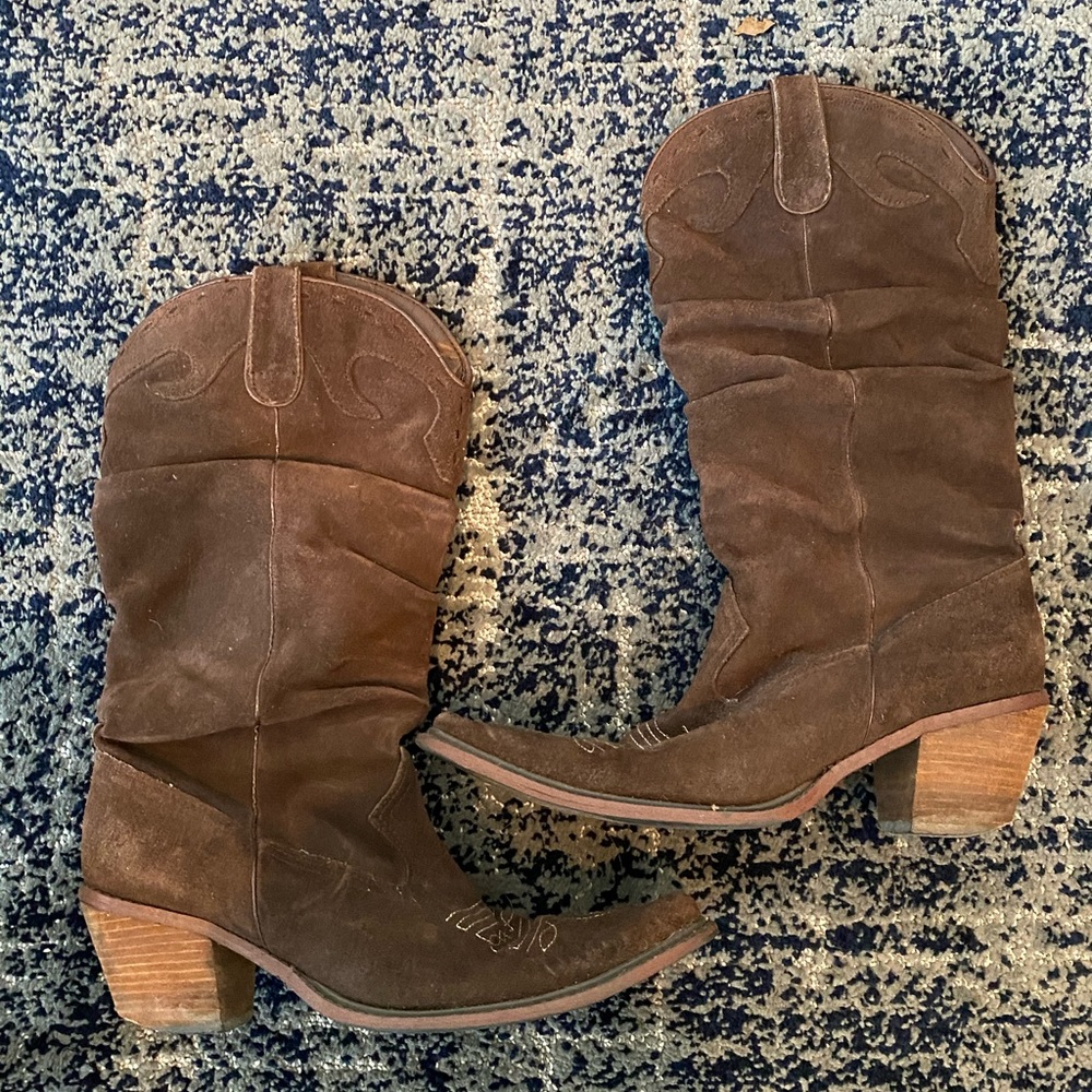 COPY - Steve Madden suede cowboy boots